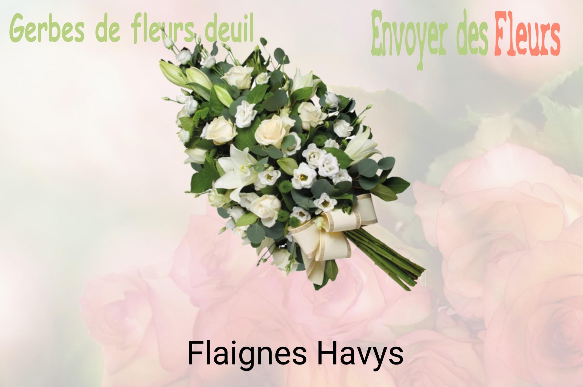 Gerbe de fleurs de deuil livrée à Flaignes-Havys